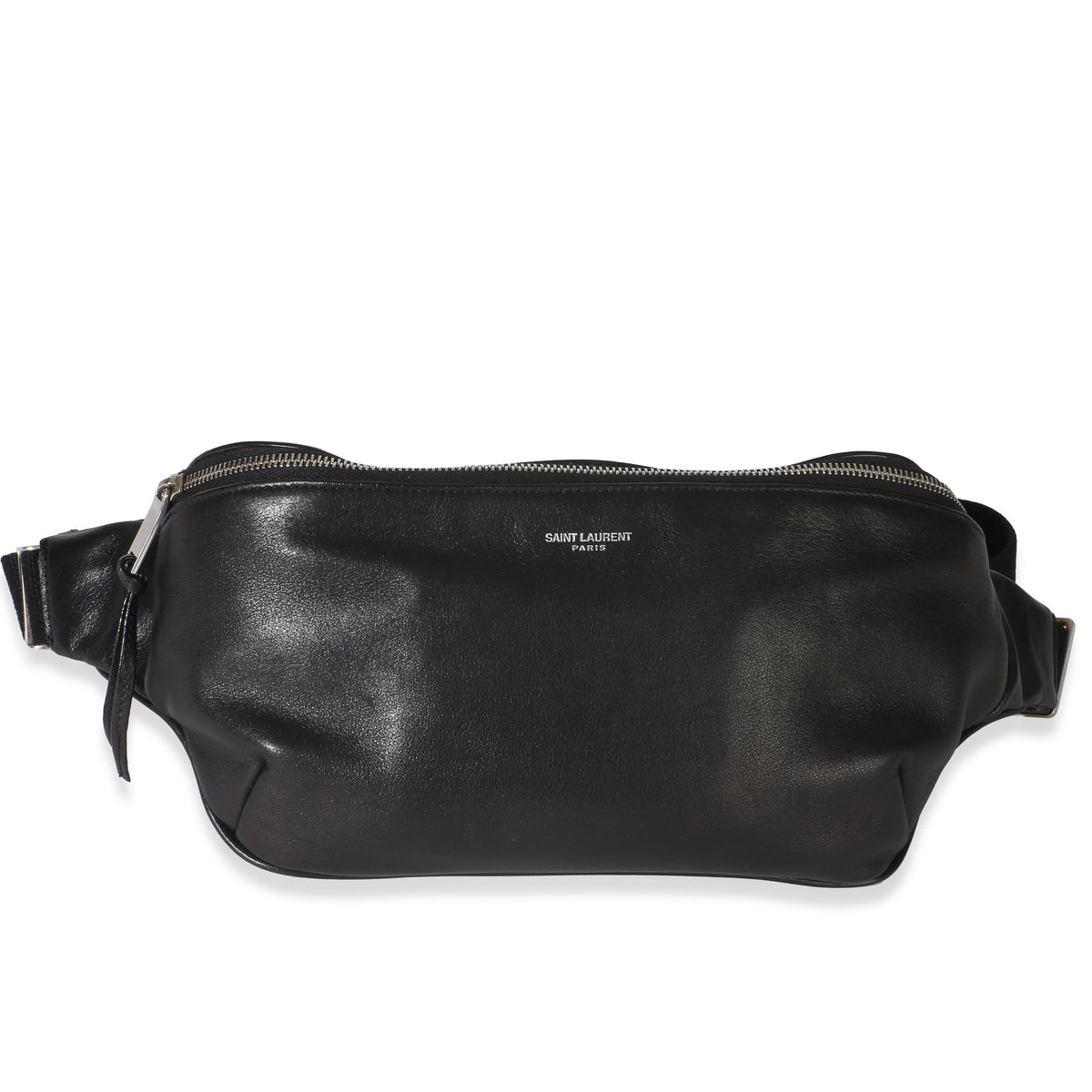 Saint Laurent Black Smooth Calfskin Marsupio Belt Bag Handbag fv