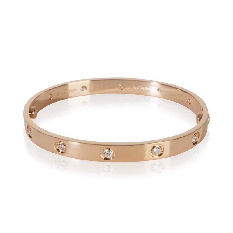 Cartier Rose Gold Diamond Love Bracelet fv