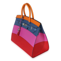 Hermès Abricot Agate Magnolia Rouge Casaque Epsom Sunset Sellier Birkin 35 PHW Handbag 2