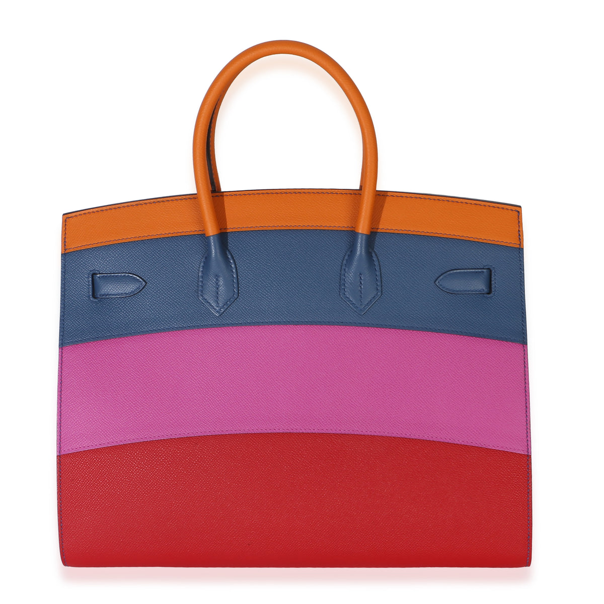 Hermès Abricot Agate Magnolia Rouge Casaque Epsom Sunset Sellier Birkin 35 PHW Handbag 4