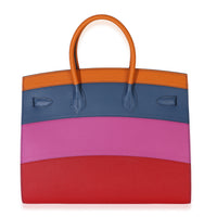 Hermès Abricot Agate Magnolia Rouge Casaque Epsom Sunset Sellier Birkin 35 PHW Handbag 4