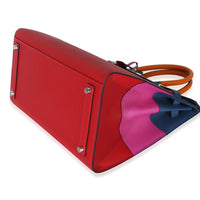 Hermès Abricot Agate Magnolia Rouge Casaque Epsom Sunset Sellier Birkin 35 PHW Handbag 6
