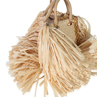 Schiaparelli Natural Raffia Triple Anatomy Jewelry Bag Handbag 2