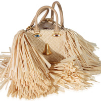 Schiaparelli Natural Raffia Triple Anatomy Jewelry Bag Handbag 3