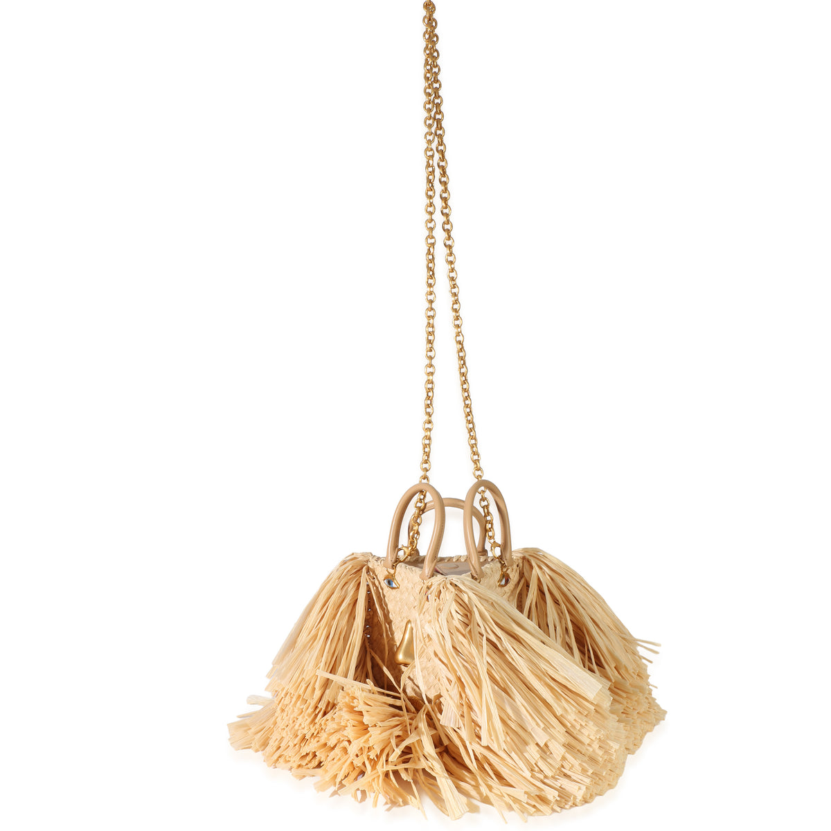 Schiaparelli Natural Raffia Triple Anatomy Jewelry Bag Handbag 6