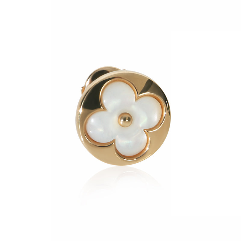Louis Vuitton Rose Gold Mother Of Pearl Color Blossom BB Sun Single Earring fv