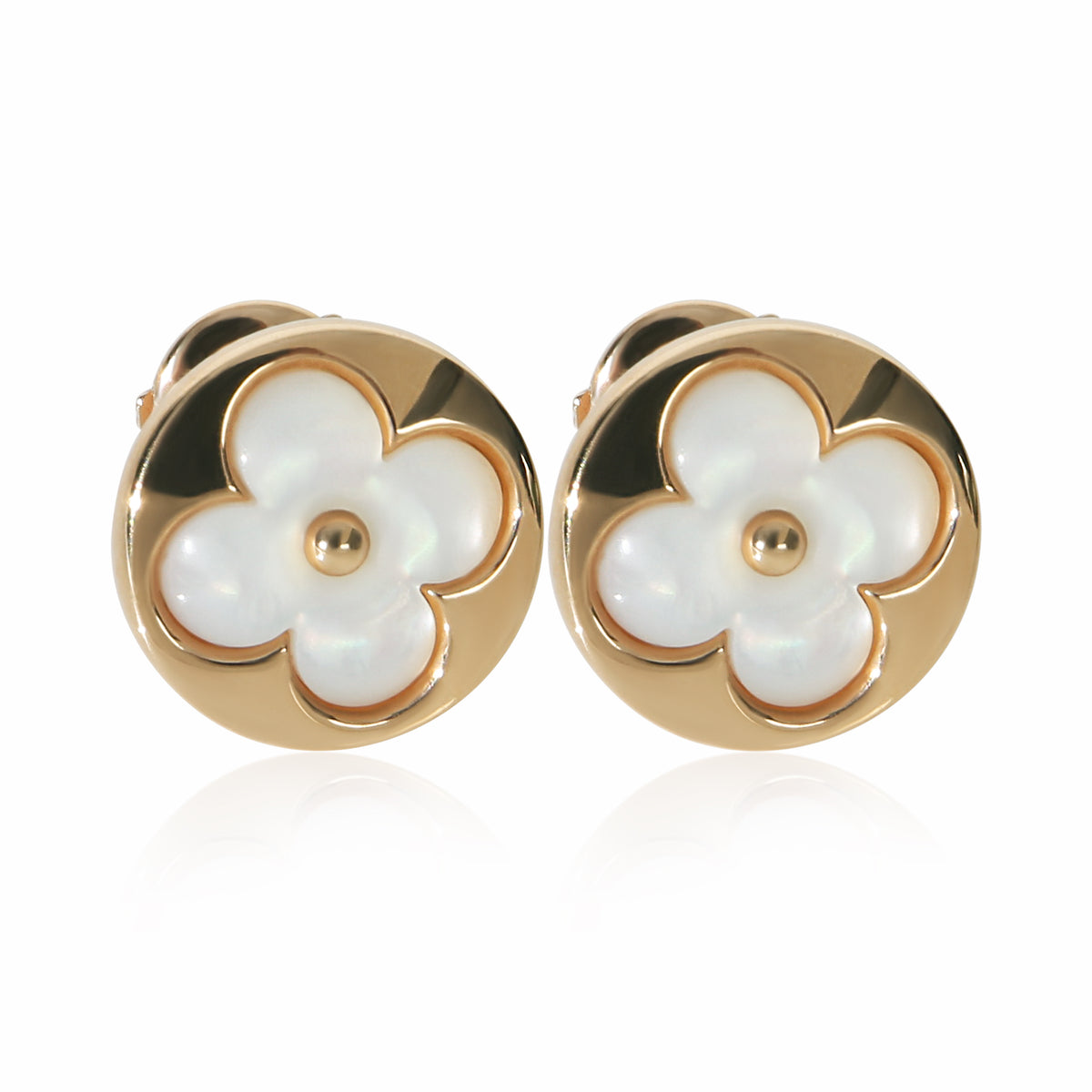 Louis Vuitton Rose Gold Mother Of Pearl Color Blossom BB Sun Single Earring fv