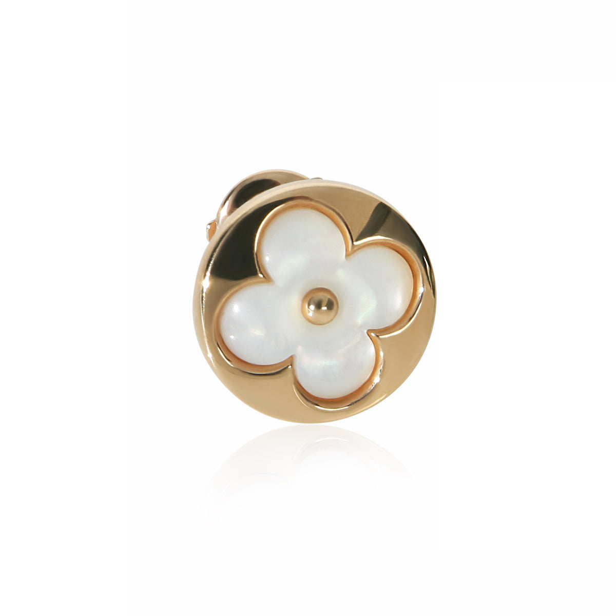 Louis Vuitton Rose Gold Mother Of Pearl Color Blossom BB Sun Single Earring fv