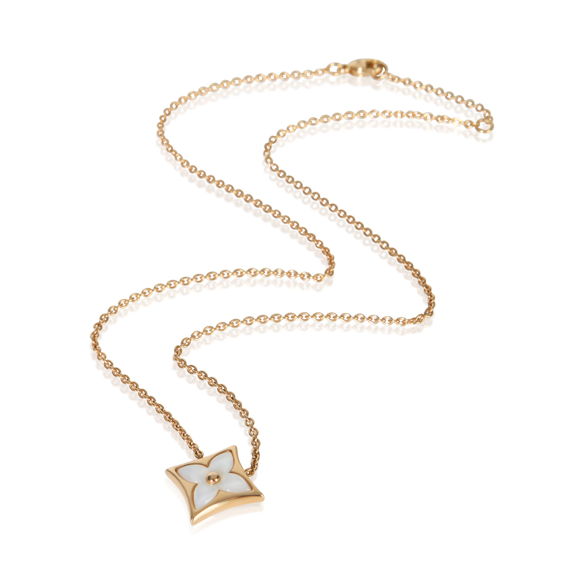Louis Vuitton Rose Gold Mother Of Pearl Color Blossom Star Pendant 3