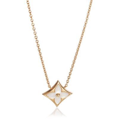 Louis Vuitton Rose Gold Mother Of Pearl Color Blossom Star Pendant fv