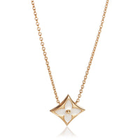 Louis Vuitton Rose Gold Mother Of Pearl Color Blossom Star Pendant fv