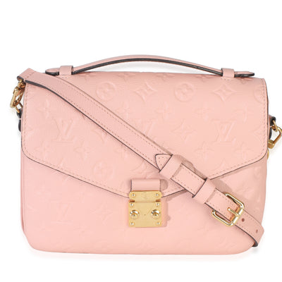 Louis Vuitton Light Pink Monogram Empreinte Pochette Metis Handbag fv