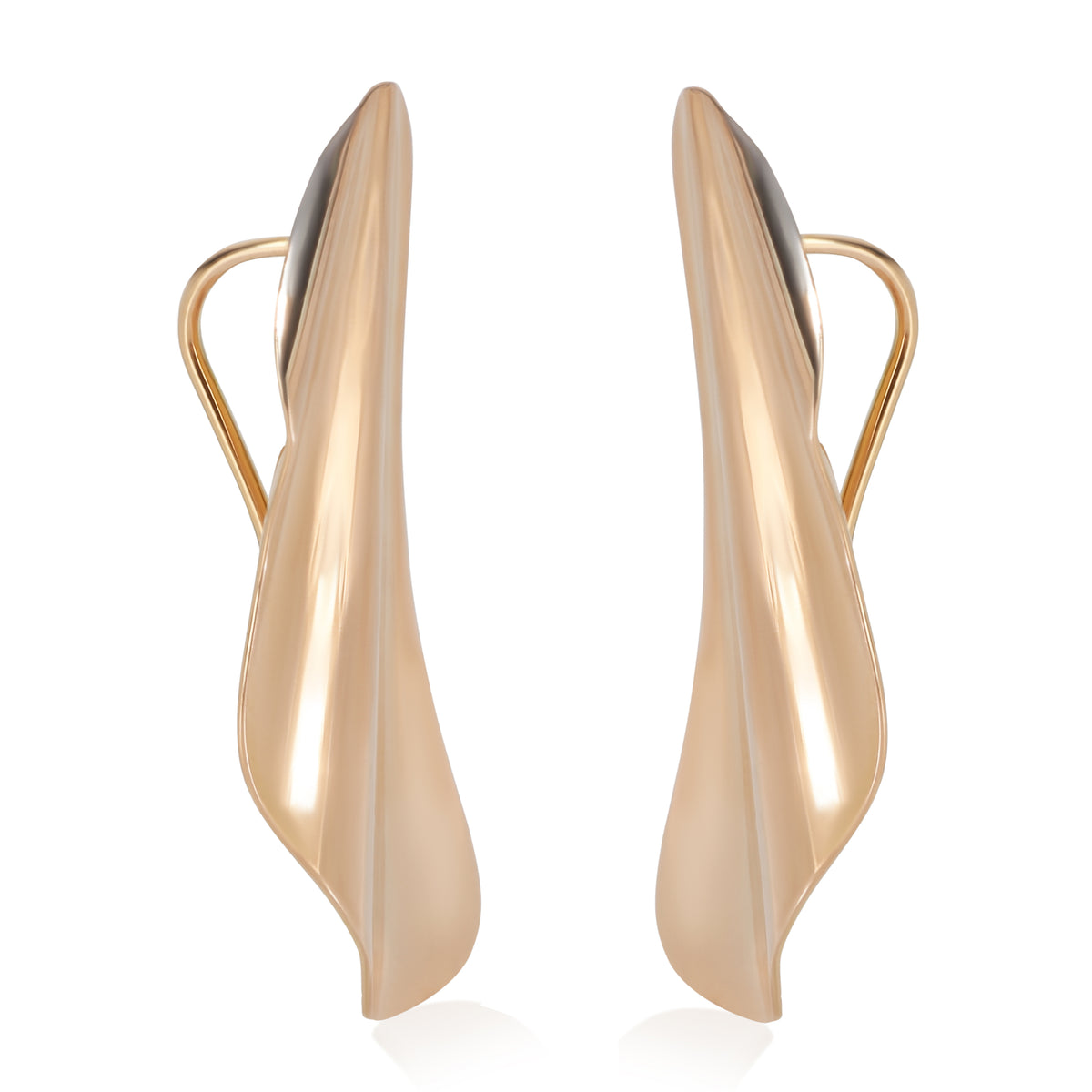 Tiffany & Co. Rose Gold  Elsa Peretti Small Model High Tide Earrings fv