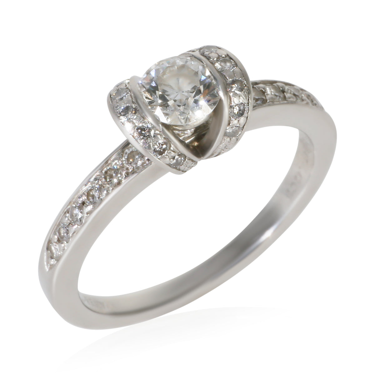 Tiffany & Co. 0.42 ct Round Brilliant Diamond Ribbon Engagement Ring 5