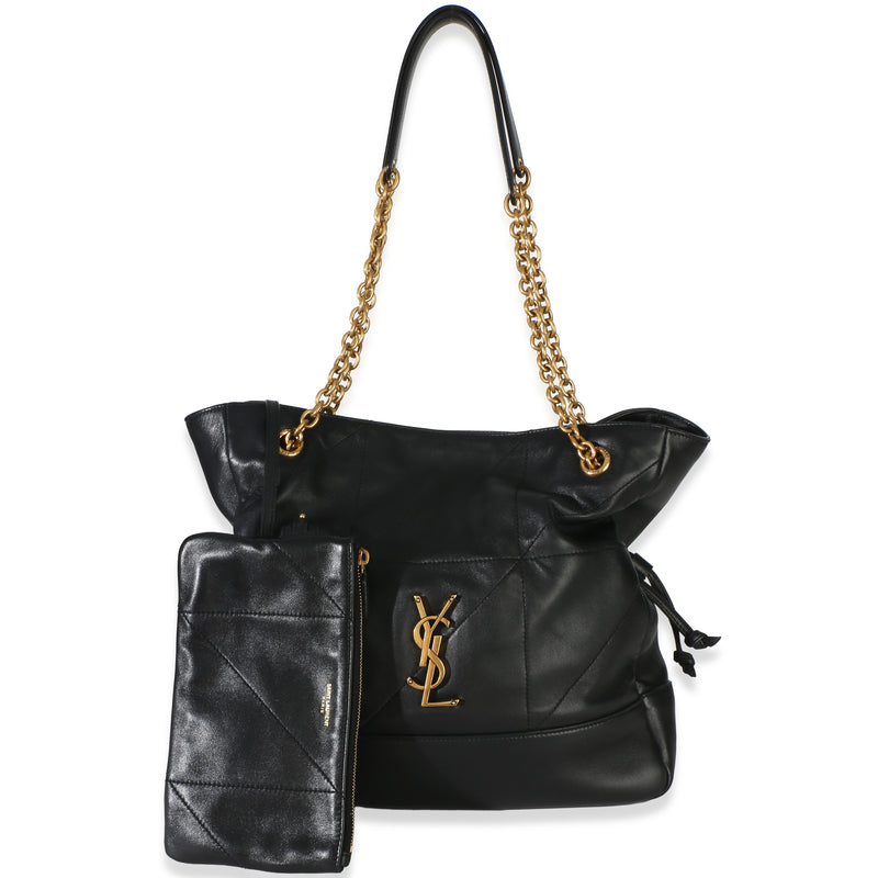 Saint Laurent Black Lambskin Small Jamie 4.3 Shopping Tote Handbag fv