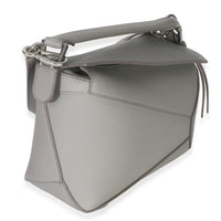 Loewe Light Grey Grained Calfskin Small Puzzle Edge Bag Handbag 3