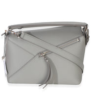 Loewe Light Grey Grained Calfskin Small Puzzle Edge Bag Handbag 4