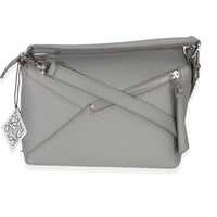 Loewe Light Grey Grained Calfskin Small Puzzle Edge Bag Handbag 5