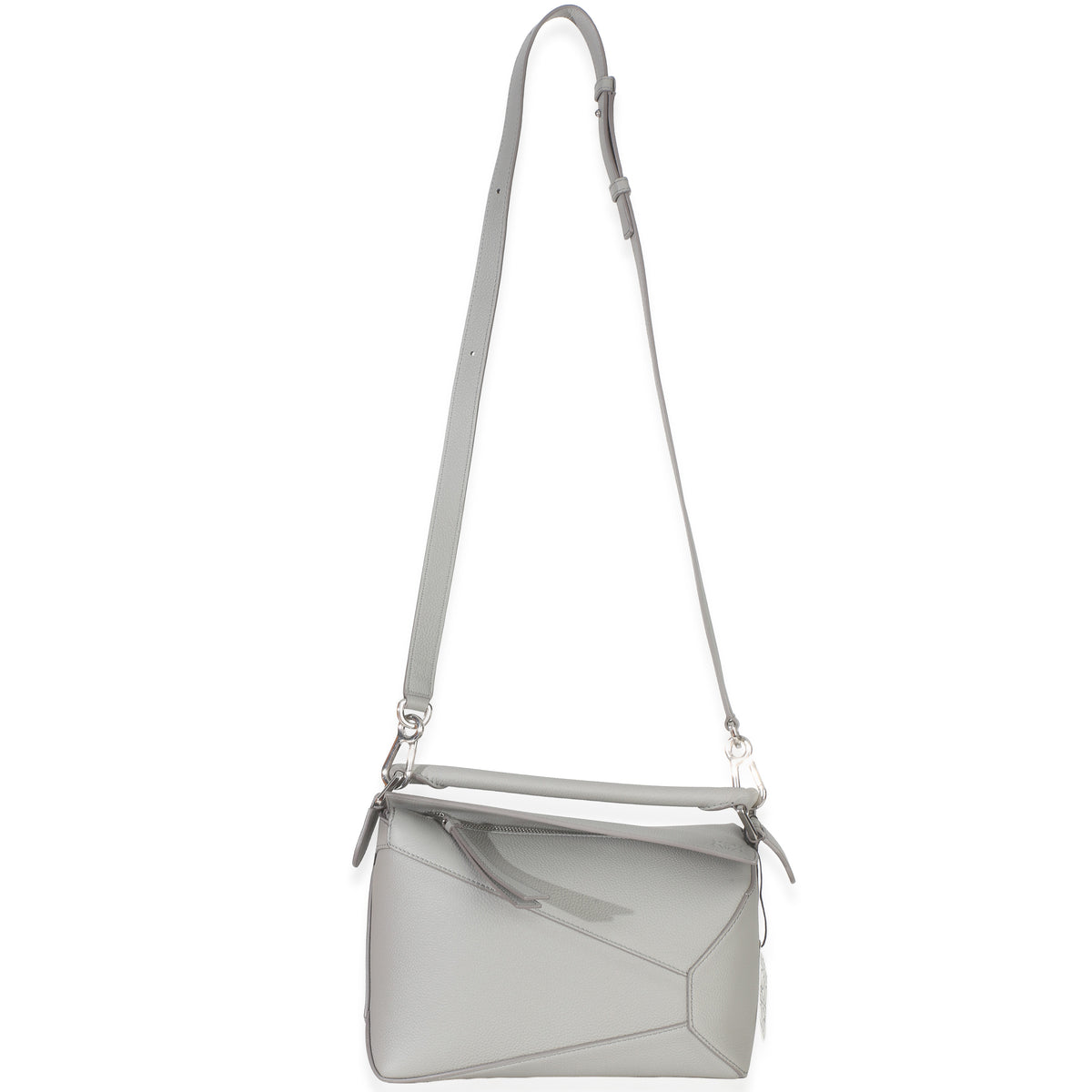 Loewe Light Grey Grained Calfskin Small Puzzle Edge Bag Handbag 9