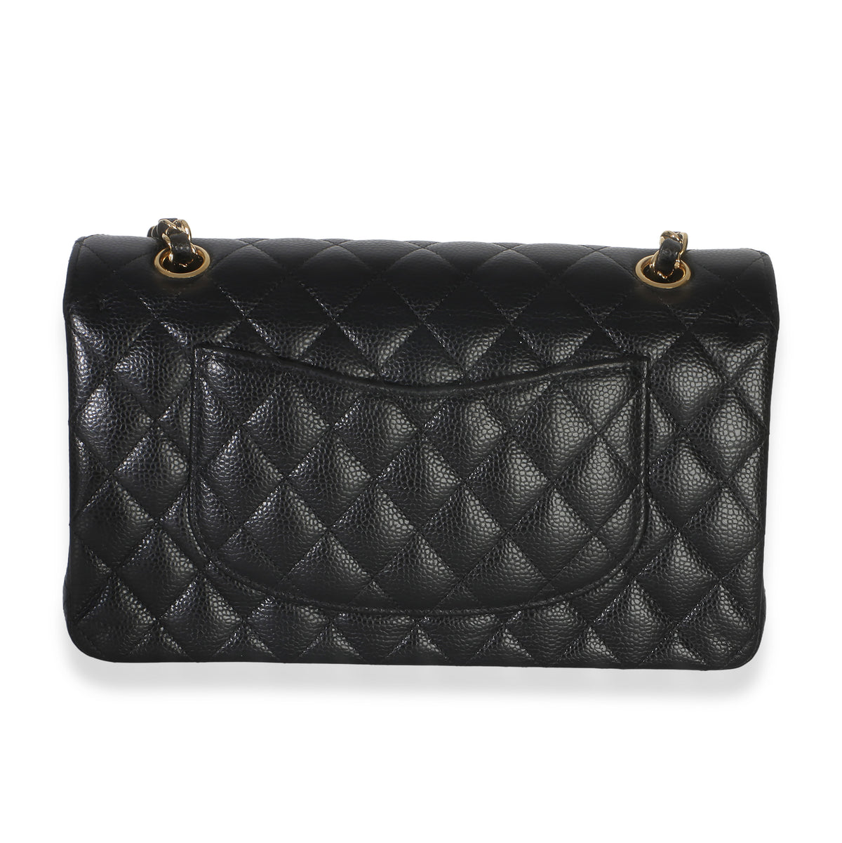 Chanel Black Quilted Caviar Medium Classic Double Flap Handbag Handbag 4