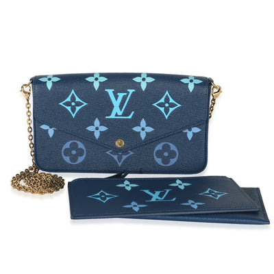 Louis Vuitton Gradient Blue Giant Monogram Empreinte Felicie Pochette Handbag id