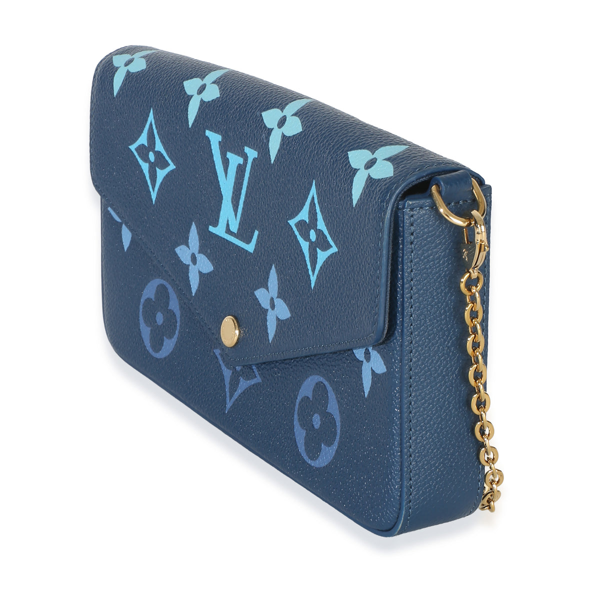 Louis Vuitton Gradient Blue Giant Monogram Empreinte Felicie Pochette Handbag 2