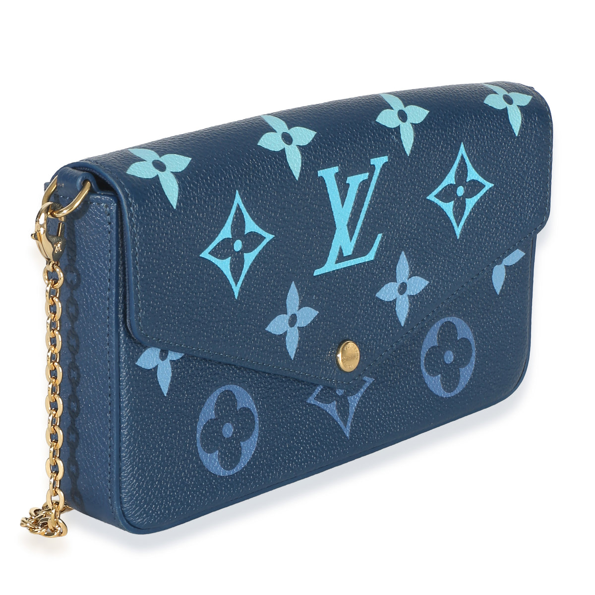 Louis Vuitton Gradient Blue Giant Monogram Empreinte Felicie Pochette Handbag 3