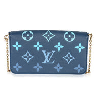 Louis Vuitton Gradient Blue Giant Monogram Empreinte Felicie Pochette Handbag 4