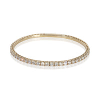 myGemma Yellow Gold Diamond Flexible Bangle Bracelet