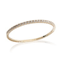 myGemma Yellow Gold Diamond Flexible Bangle Bracelet