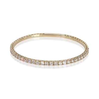 myGemma Yellow Gold Diamond Flexible Bangle Bracelet