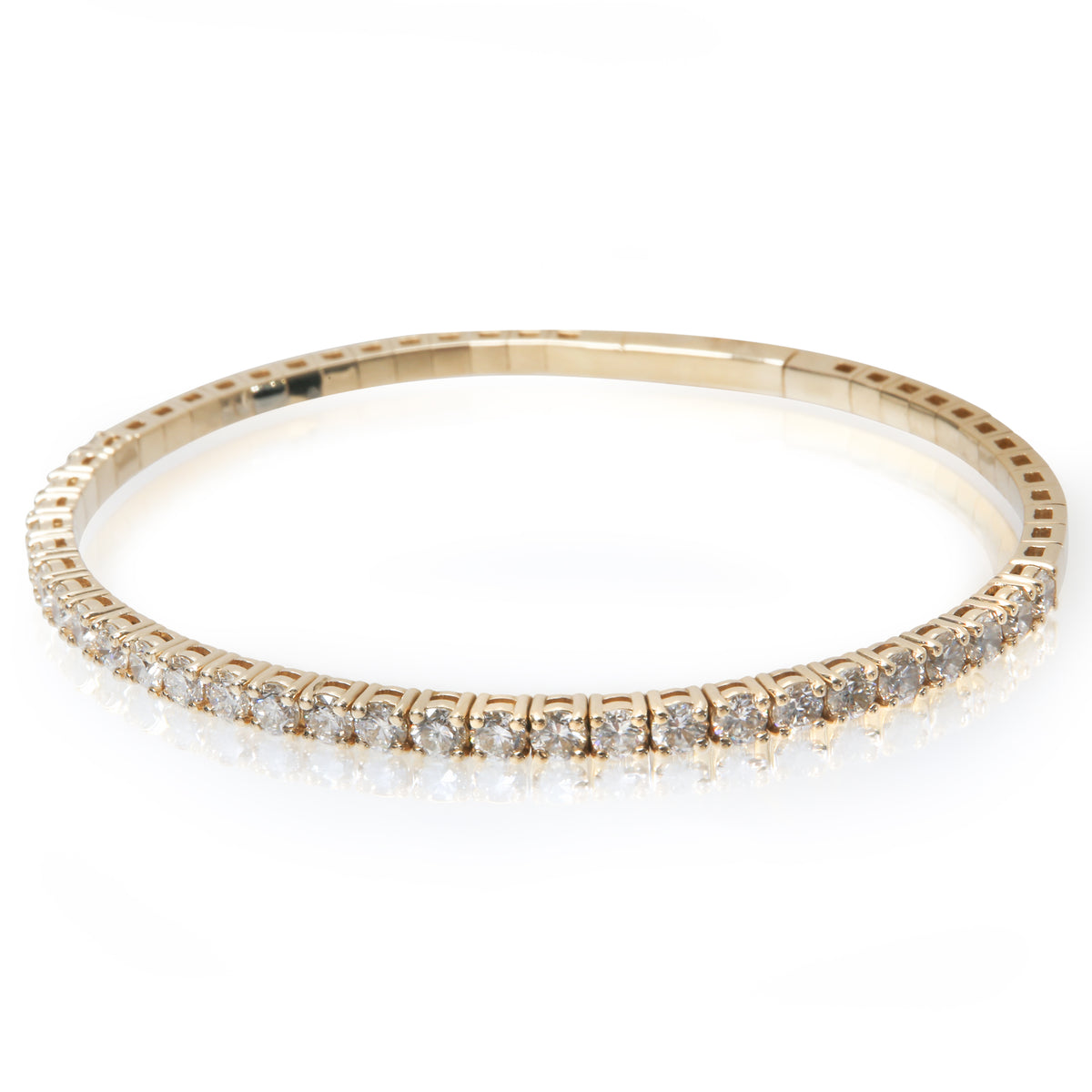 myGemma Yellow Gold Diamond Flexible Bangle Bracelet