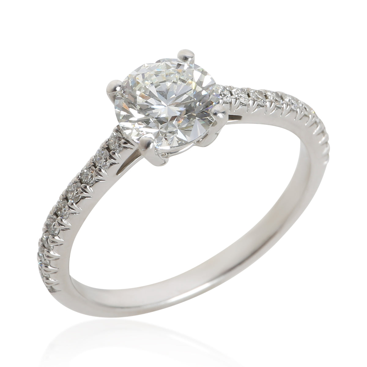 Tiffany & Co. 0.91 ct Round Brilliant Diamond Novo Engagement Ring 4