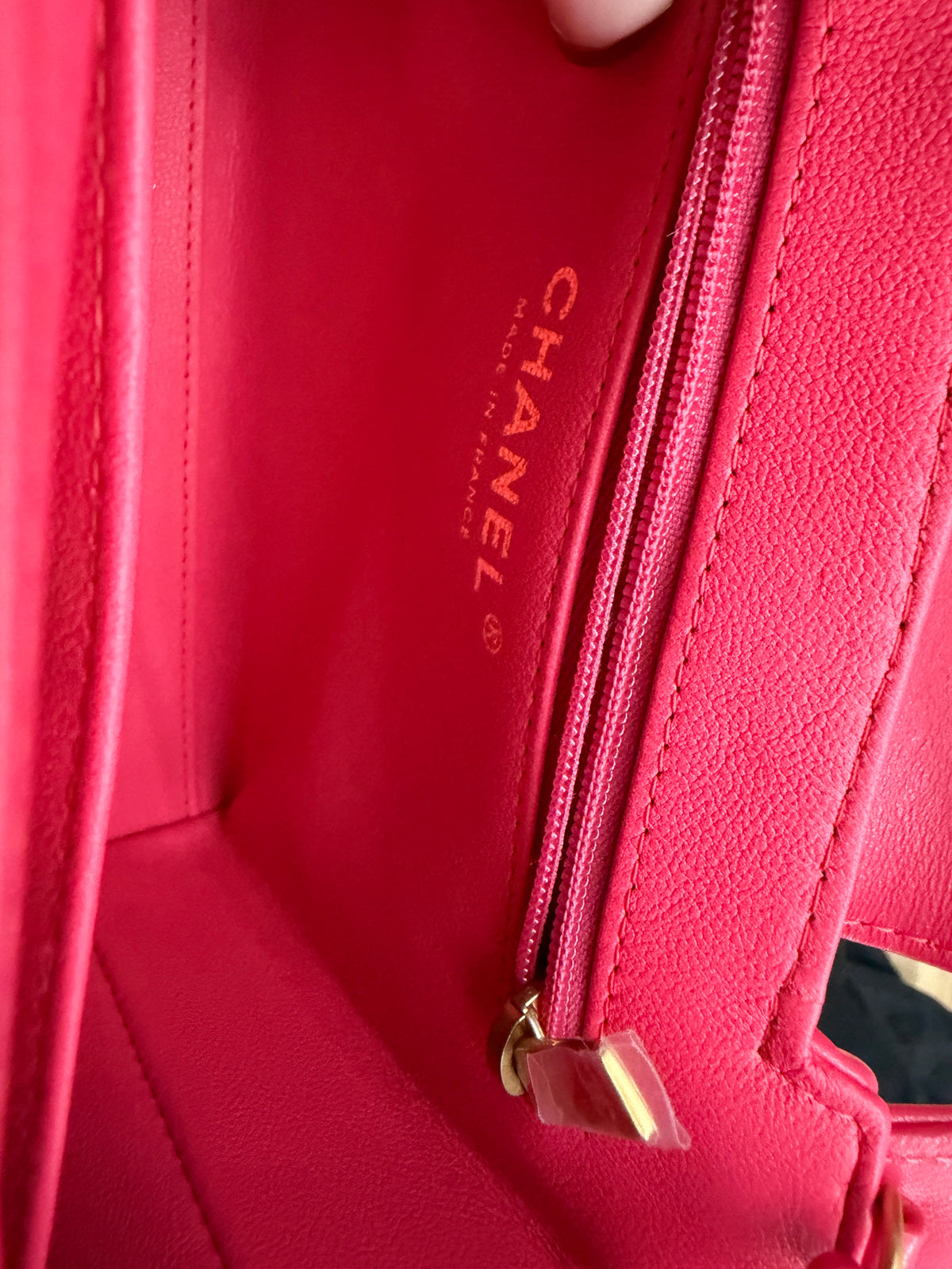 Chanel Dark Pink Shiny Aged Calfskin Quilted Nano Kelly Shopper Handbag ad3