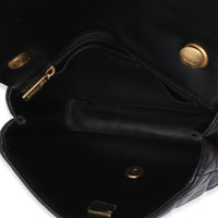 Chanel Black Quilted Lambskin Mini Pearly Chain Flap Bag Handbag 9