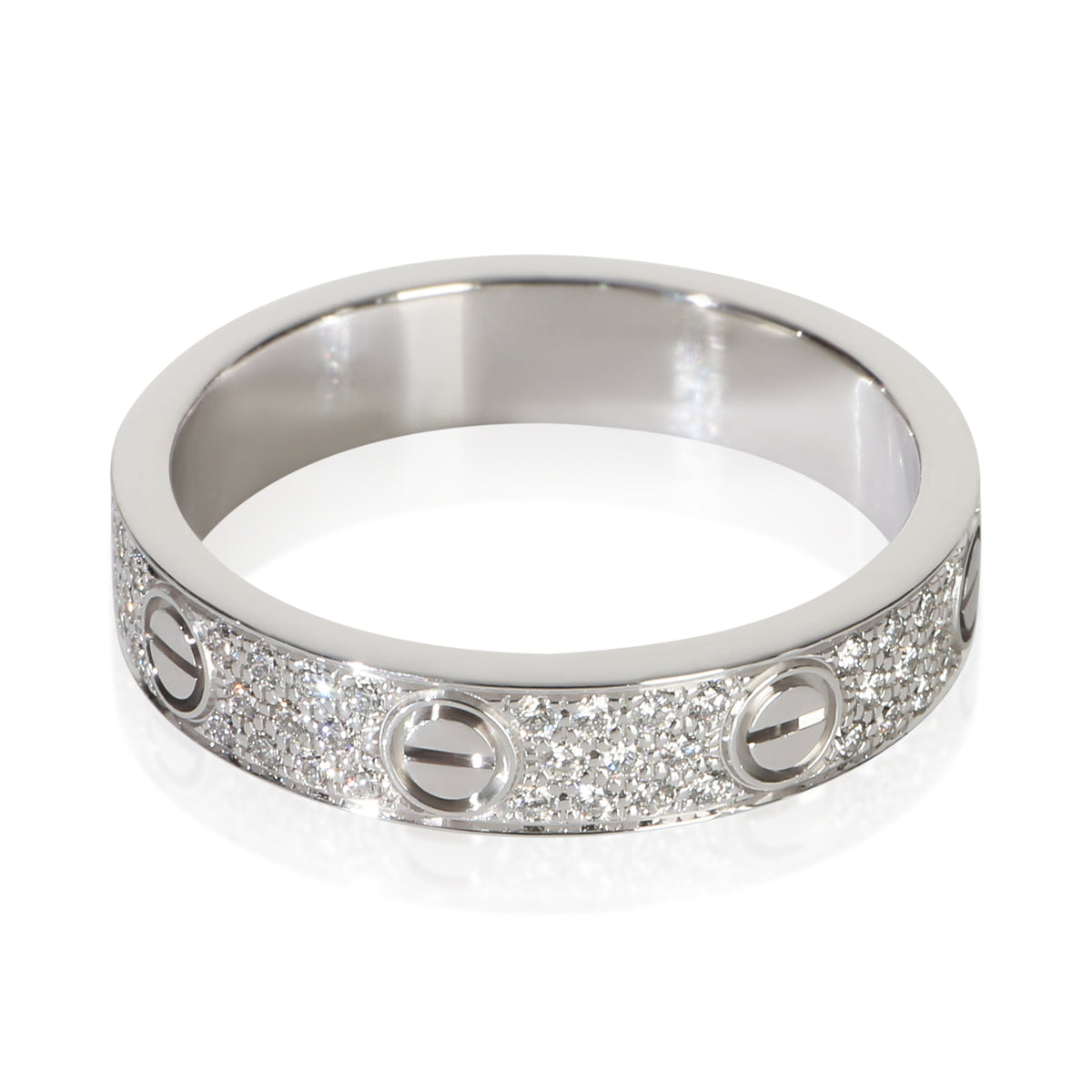 Cartier White Gold Diamond Small Model Love Ring 3
