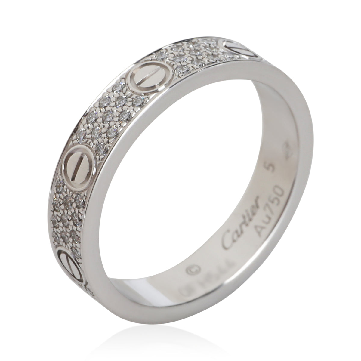 Cartier White Gold Diamond Small Model Love Ring 4