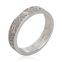 Cartier White Gold Diamond Small Model Love Ring 4
