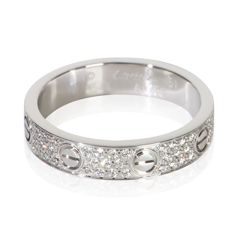 Cartier White Gold Diamond Small Model Love Ring fv