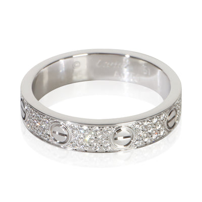 Cartier White Gold Diamond Small Model Love Ring fv