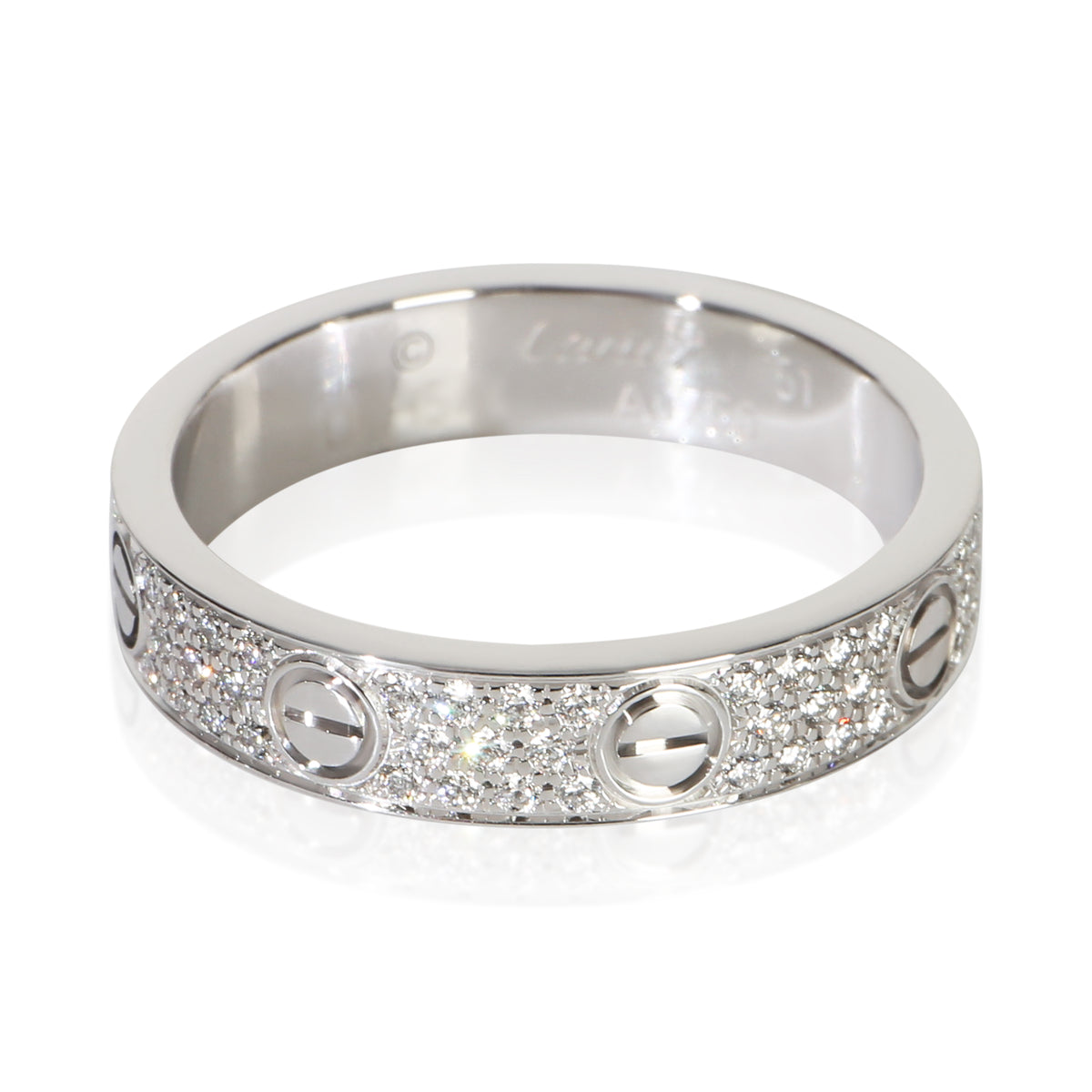 Cartier White Gold Diamond Small Model Love Ring fv