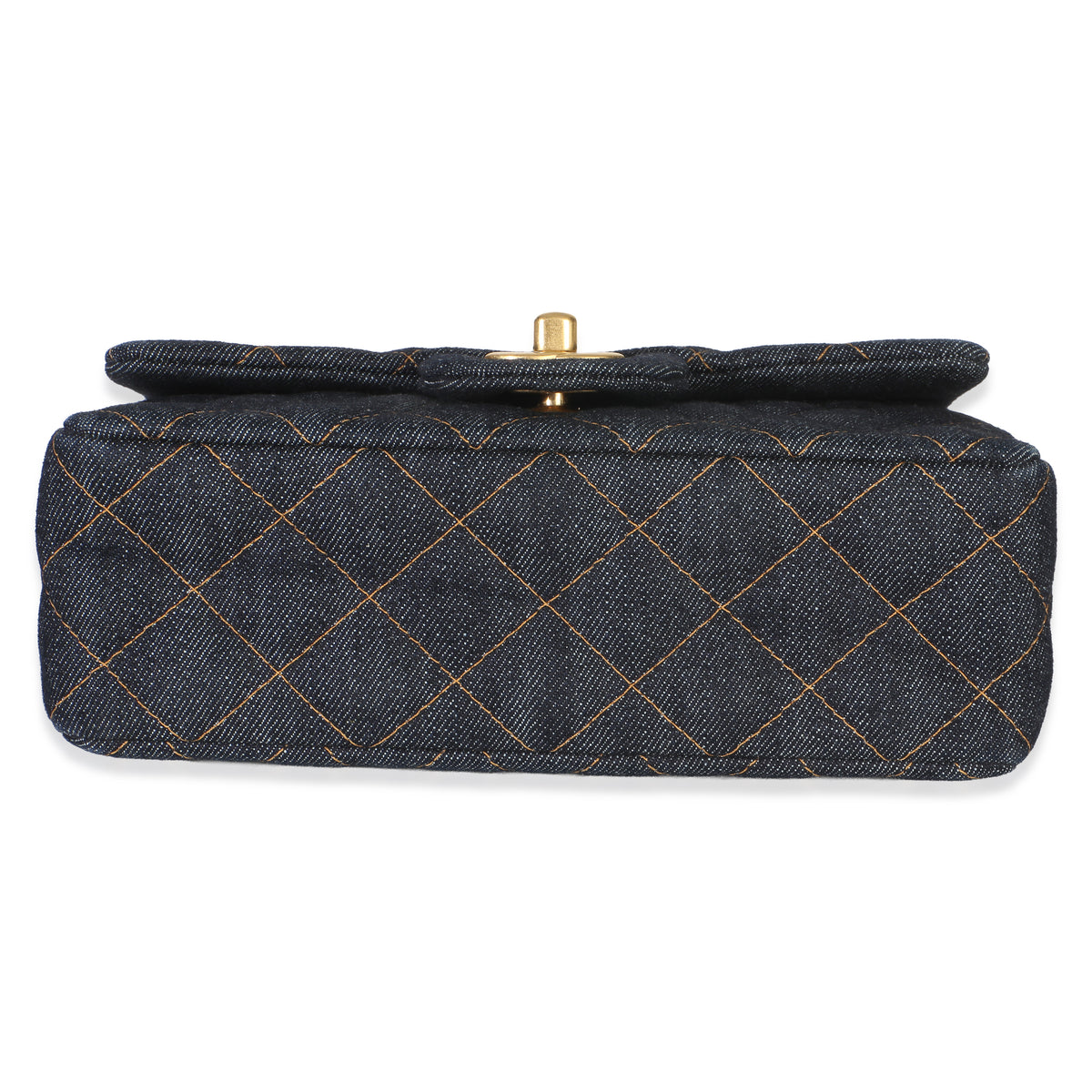 Chanel Dark Blue Quilted Denim Mini Rectangular Flap Bag Handbag 5