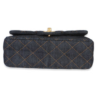 Chanel Dark Blue Quilted Denim Mini Rectangular Flap Bag Handbag 5