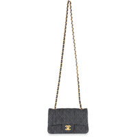 Chanel Dark Blue Quilted Denim Mini Rectangular Flap Bag Handbag 9