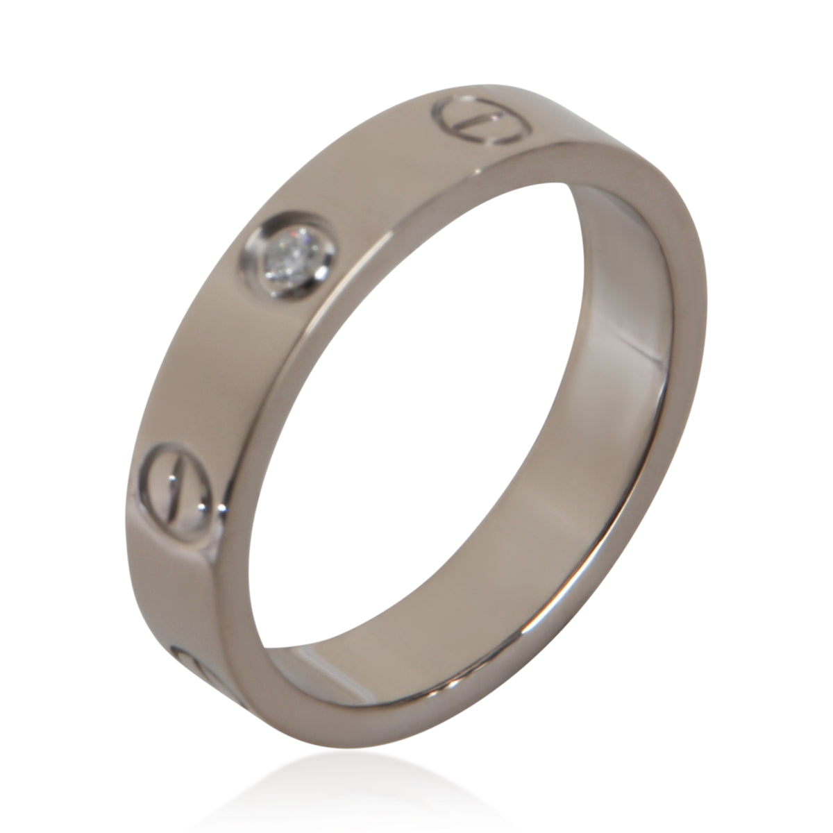 Cartier White Gold Diamond Small Model Love Ring 4