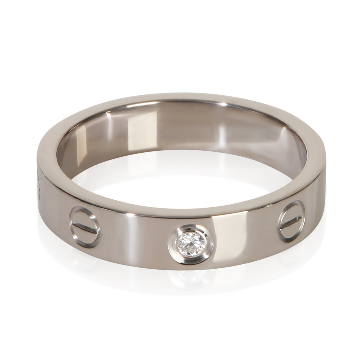 Cartier White Gold Diamond Small Model Love Ring fv