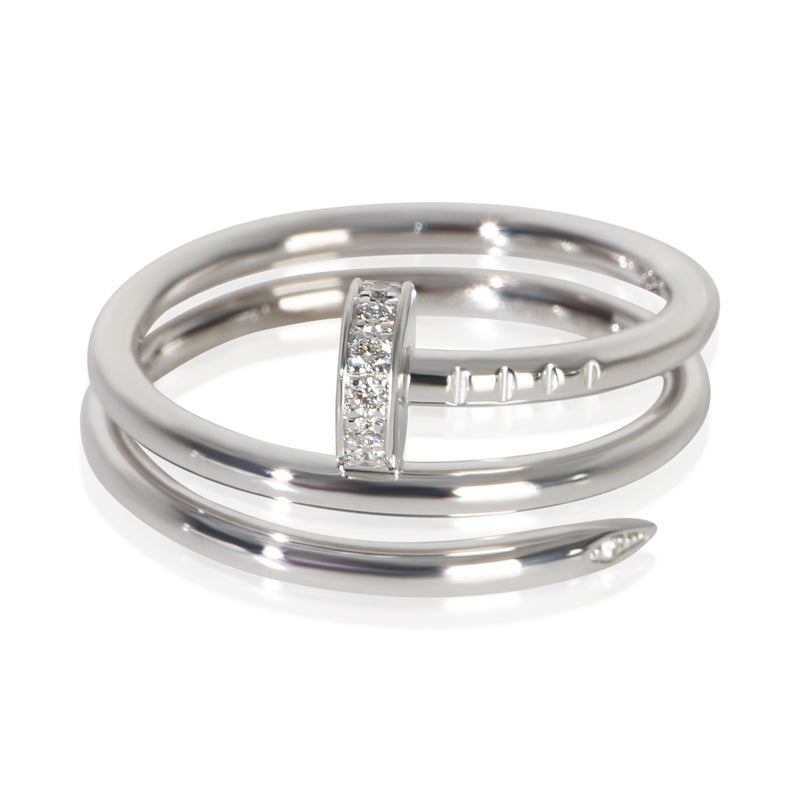 Cartier White Gold Diamond Small Model Juste Un Clou Double Ring fv