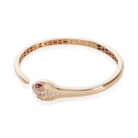 BVLGARI Rose Gold Rubelite and Diamond Serpenti Seduttori Bracelet 2