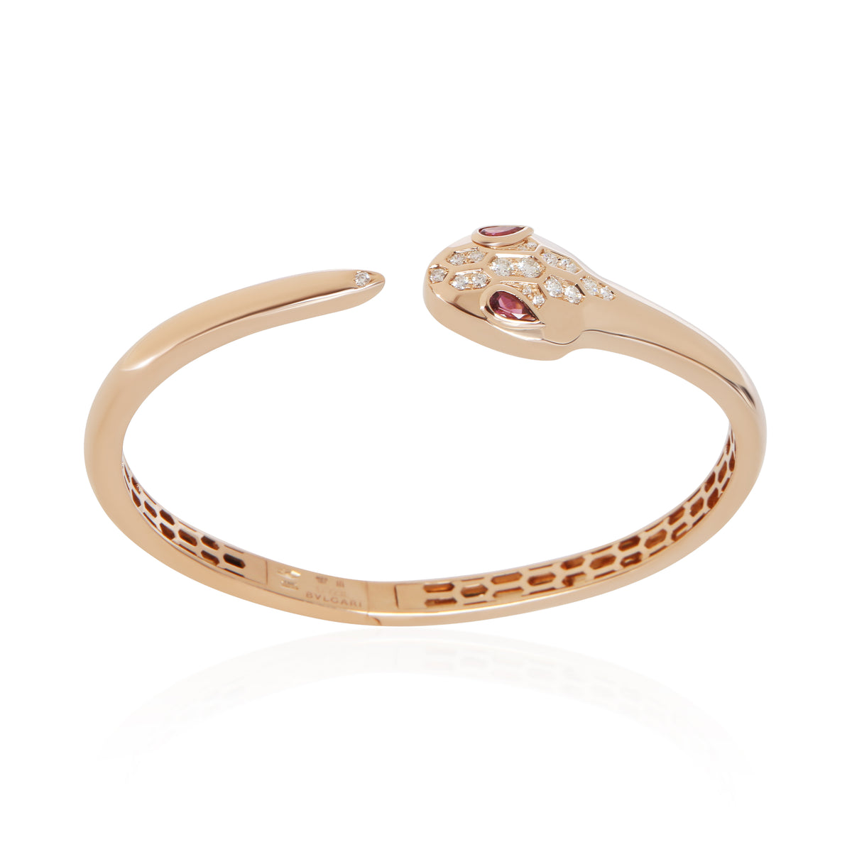 BVLGARI Rose Gold Rubelite and Diamond Serpenti Seduttori Bracelet 5