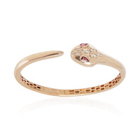 BVLGARI Rose Gold Rubelite and Diamond Serpenti Seduttori Bracelet 6